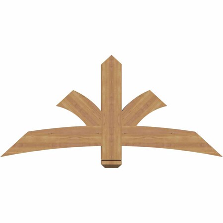 Ekena Millwork Davenport Timber Gable Bracket, Western Red Cedar, 60"W x 27"H x 3 1/2"D x 5 1/2"F, 11/12 Pitch GBW060X27X0406DAV00SWR